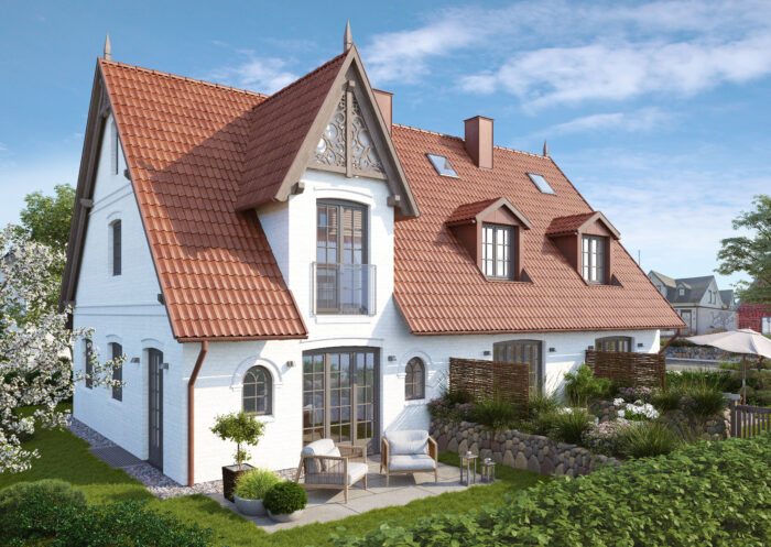 HUBERTA HÜS - Gartenseite mit Terrasse