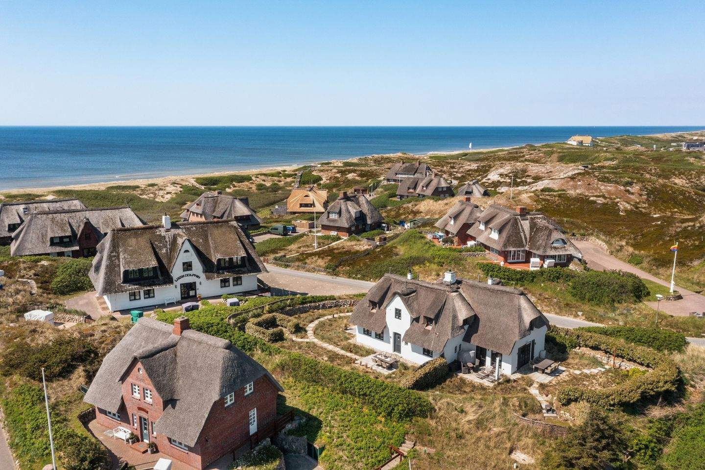 Ferienhaus Dünemwai Miarwüfki in Rantum von oben