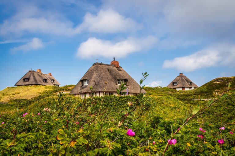 Reetdachhäuser in den Dühnen von Sylt
