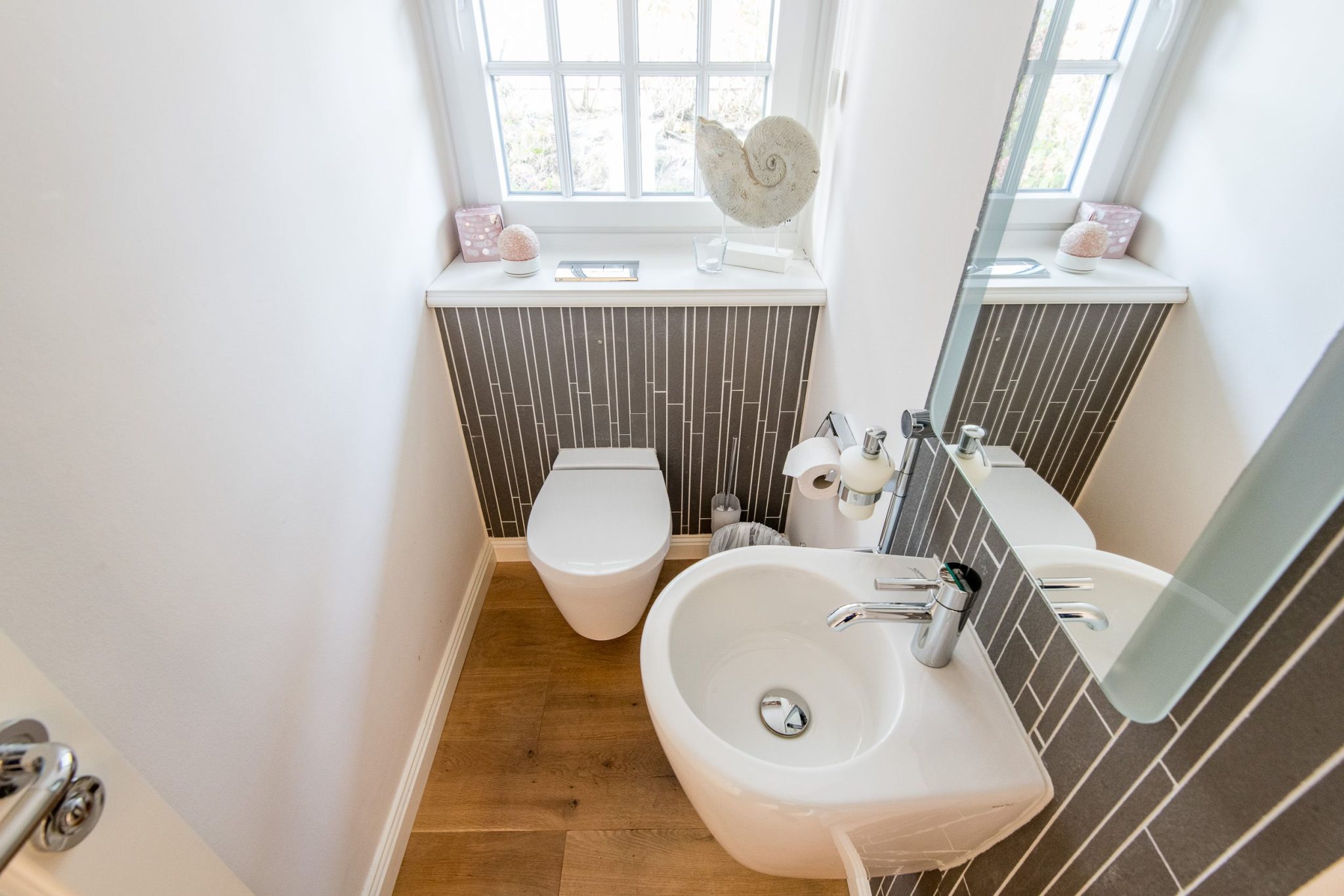 Toilette in Ferienhaus auf Sylt