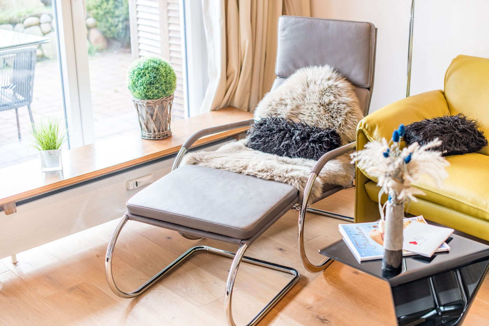 Sofa in Ferienhaus auf Sylt