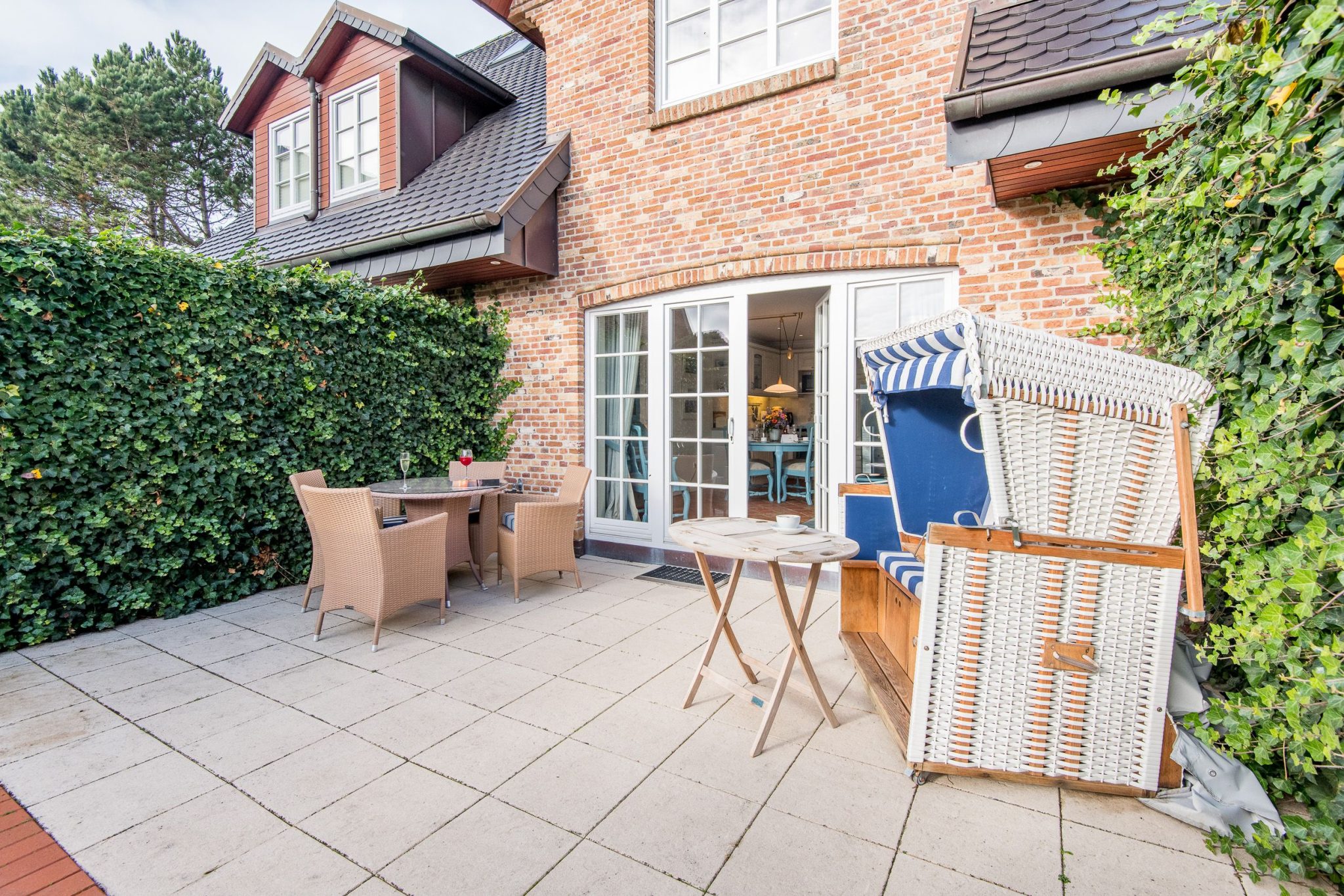 Terrasse in Ferienhaus auf Sylt