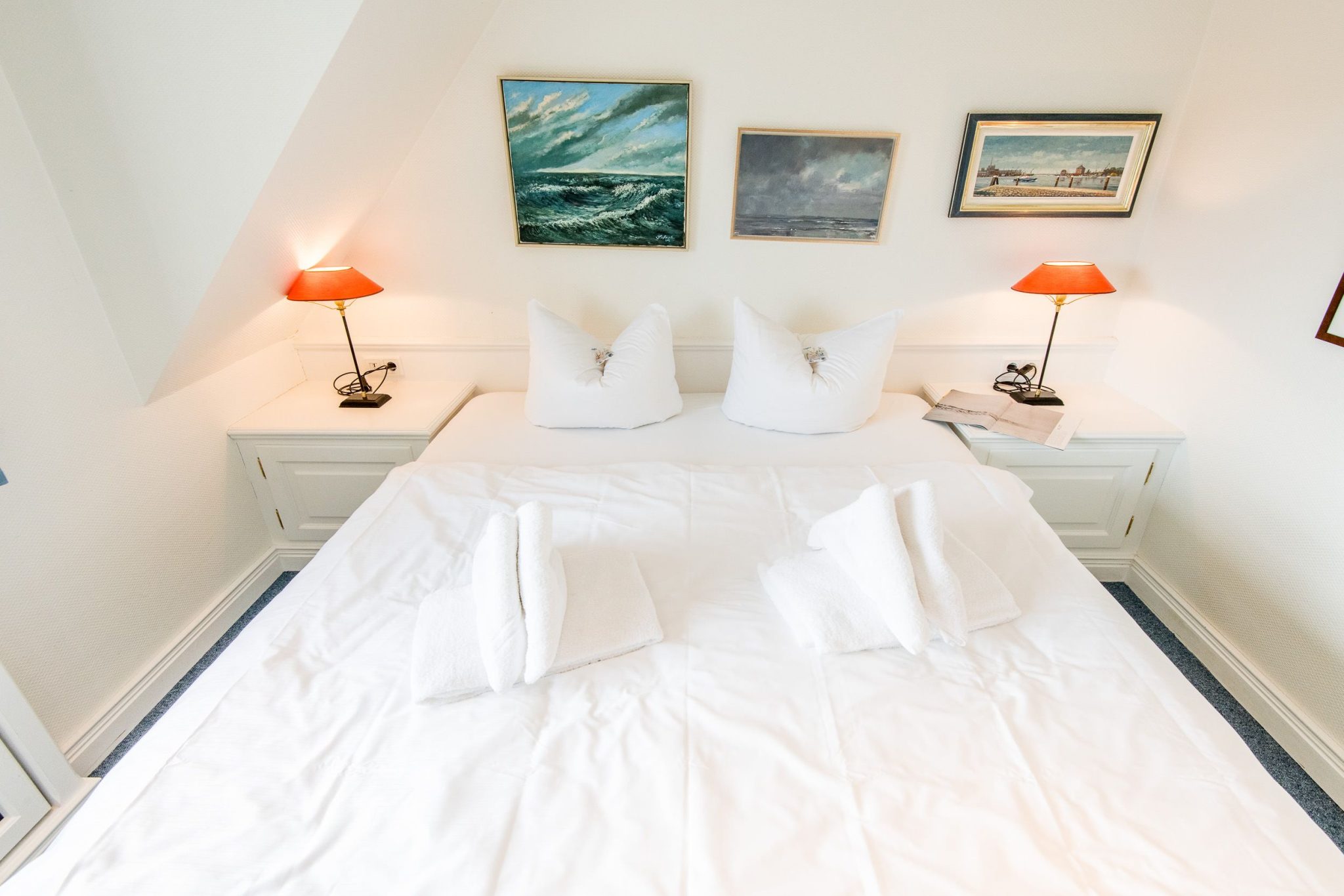 Doppelbett in Ferienhaus auf Sylt