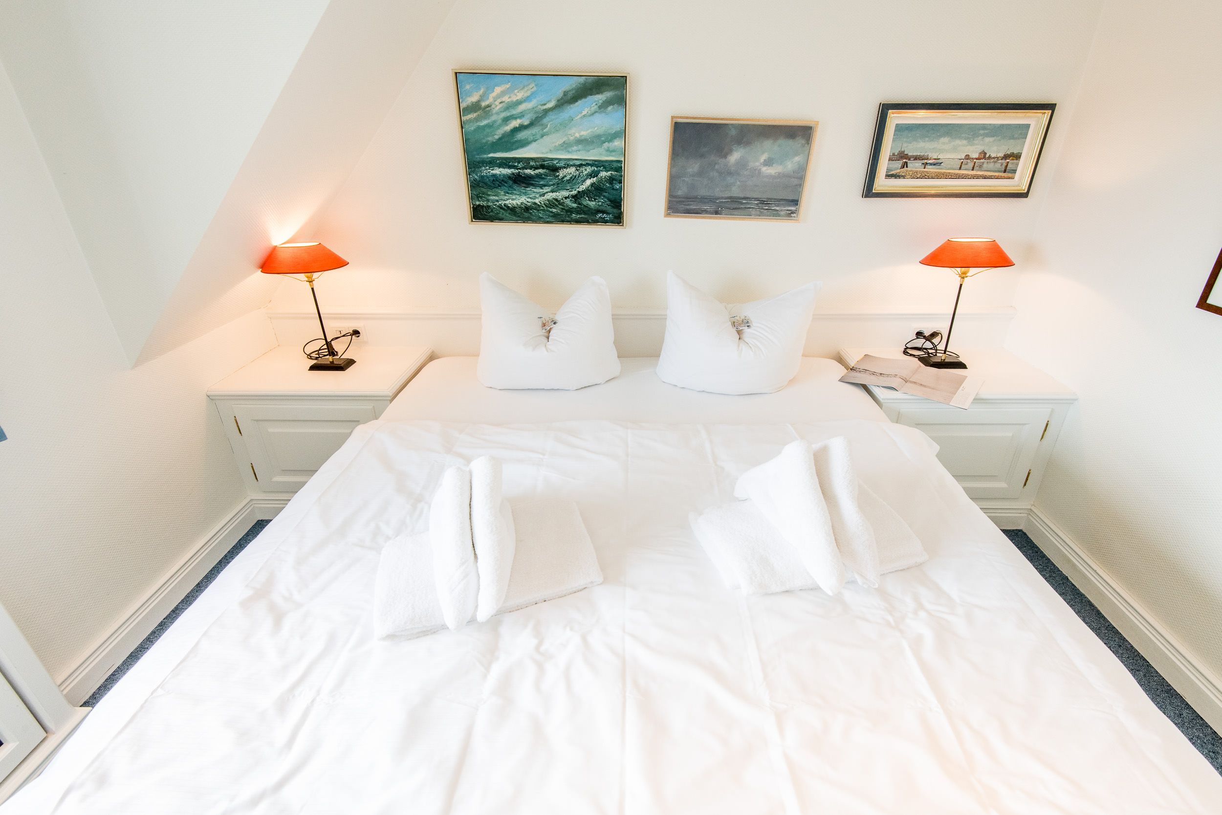 Doppelbett in Ferienhaus auf Sylt