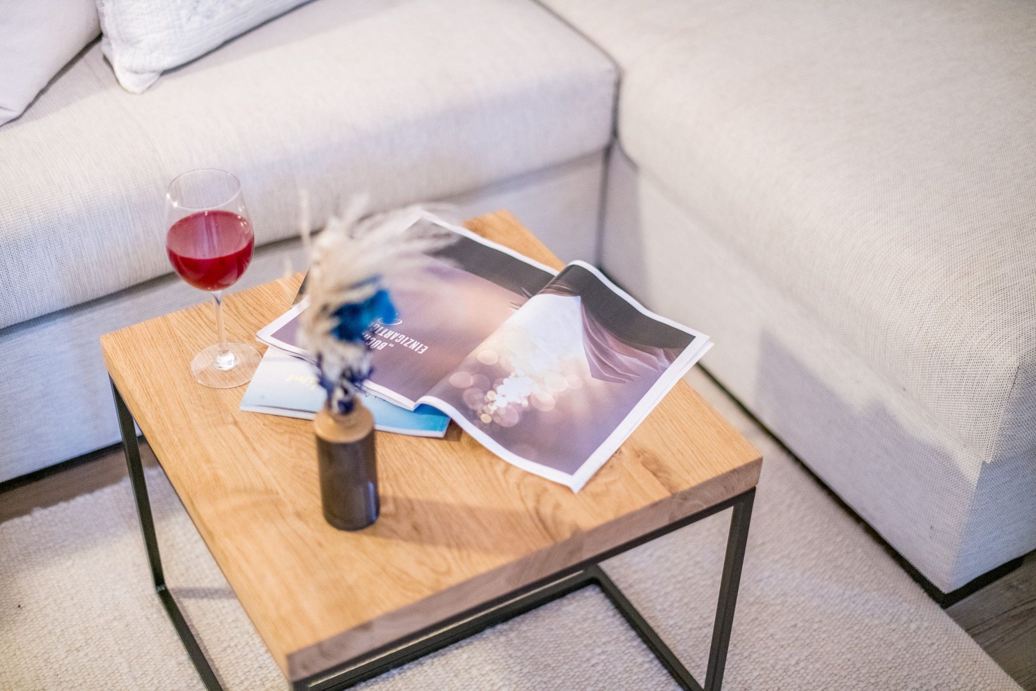 Couchtisch in Ferienhaus auf Sylt