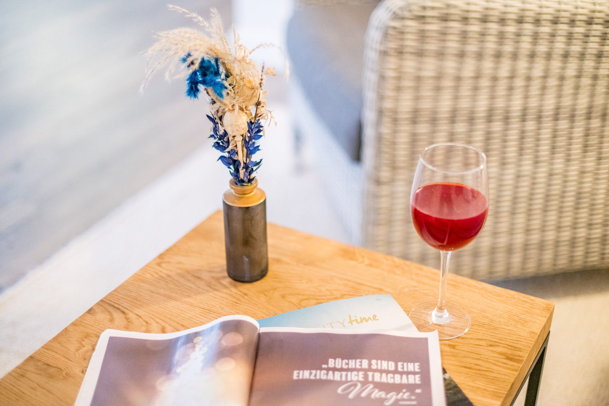 Couchtisch in Ferienhaus auf Sylt