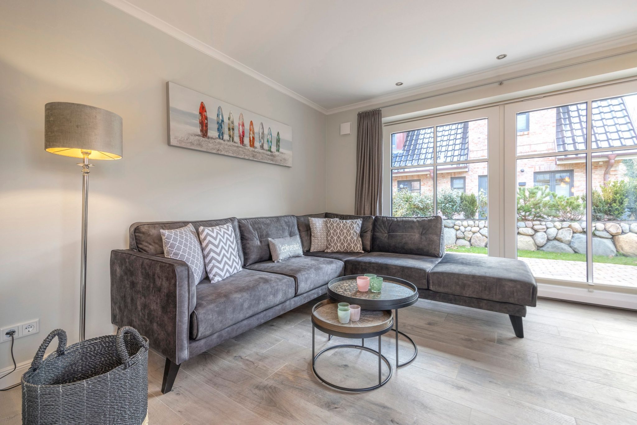 Sofa in Ferienhaus auf Sylt