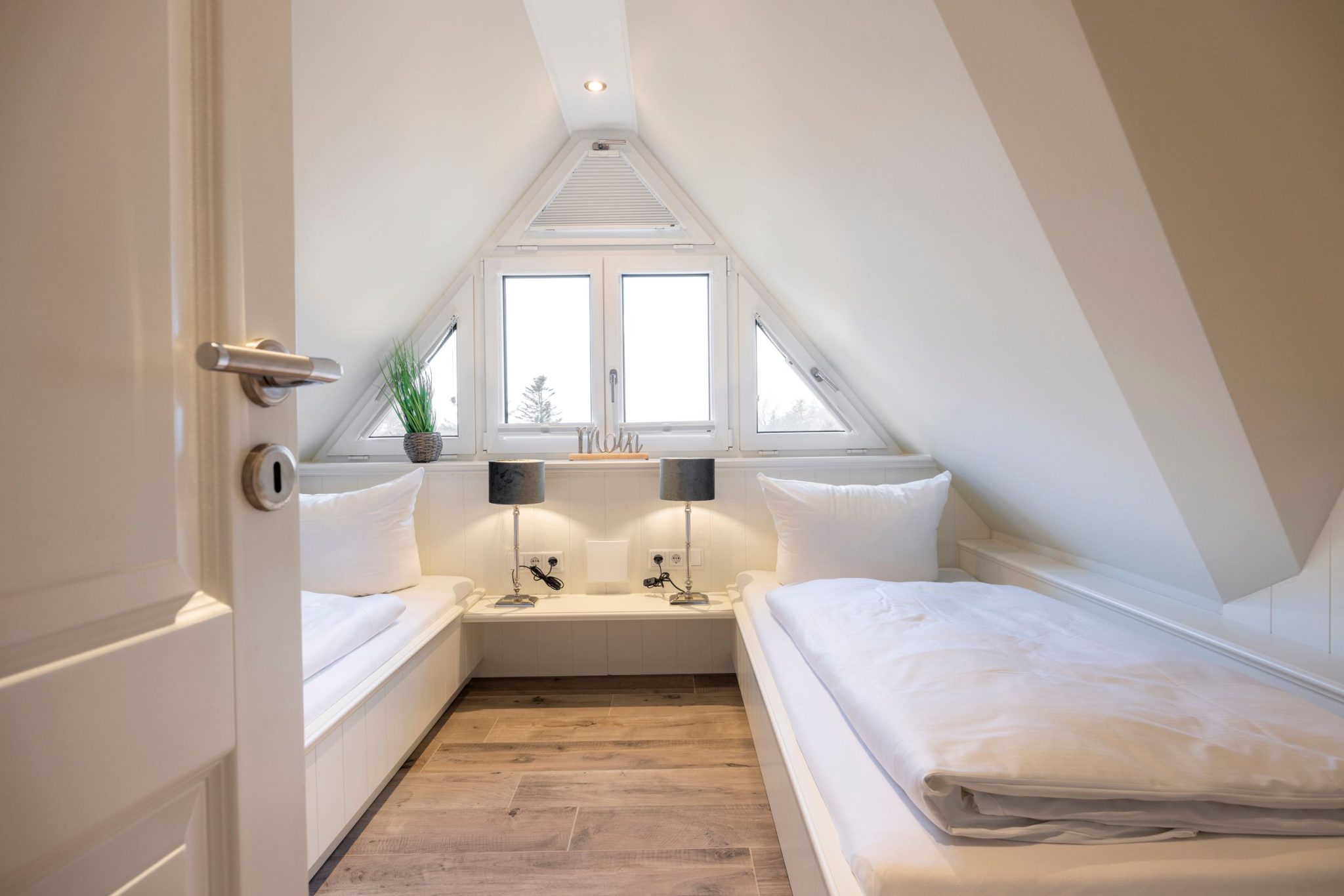 Einzelbetten in Ferienhaus auf Sylt