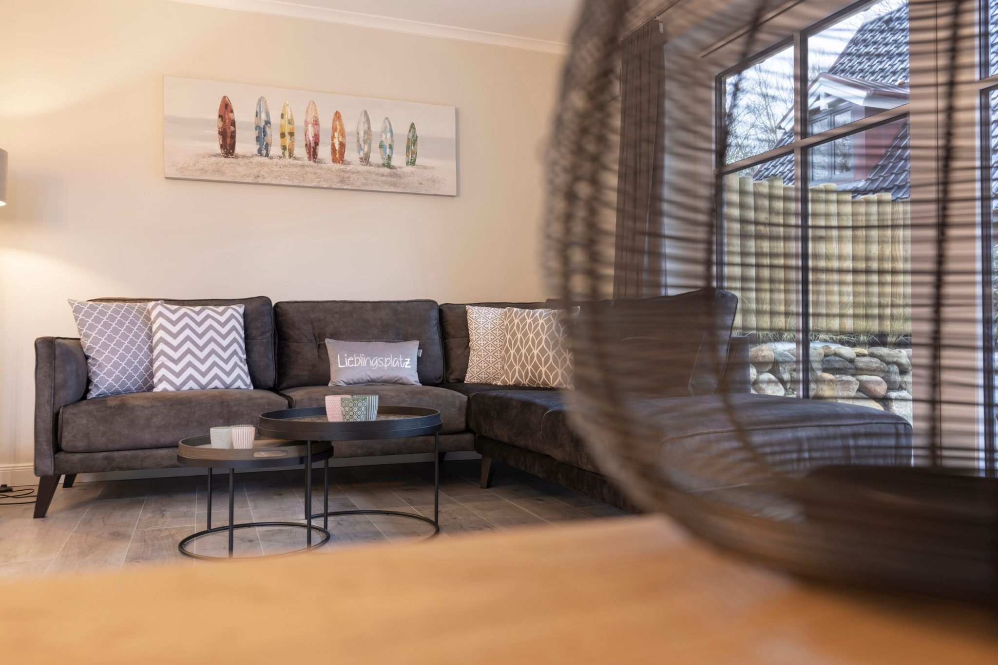 Sofa in Ferienhaus auf Sylt
