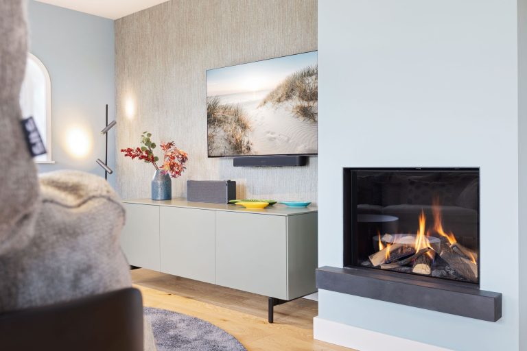 Kamin in Ferienhaus auf Sylt