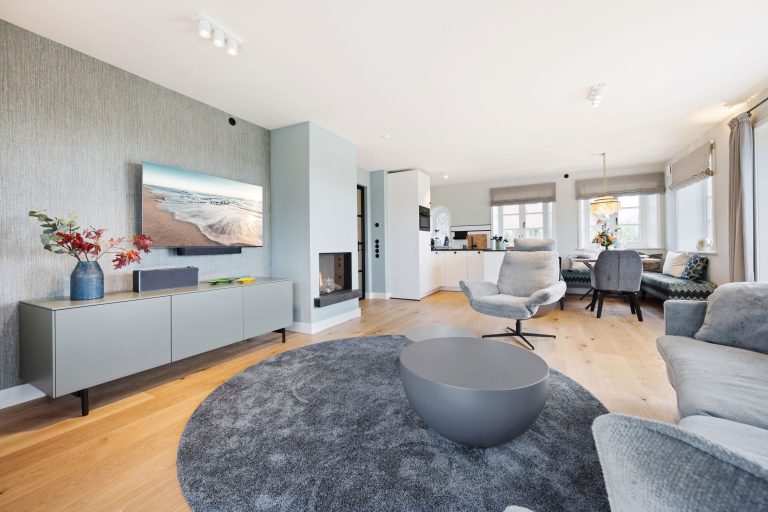 Wohnzimmer in Ferienhaus auf Sylt