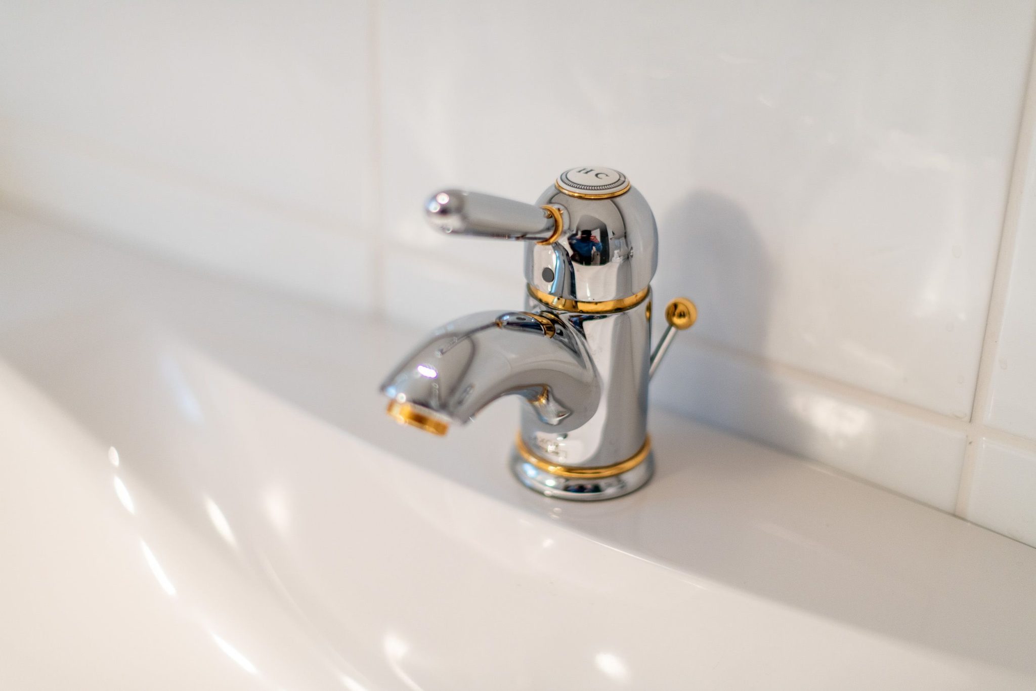 Waschbecken in Ferienhaus auf Sylt