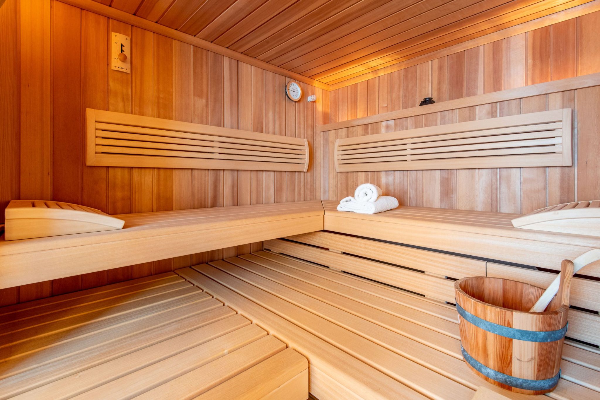 Sauna in Ferienhaus auf Sylt