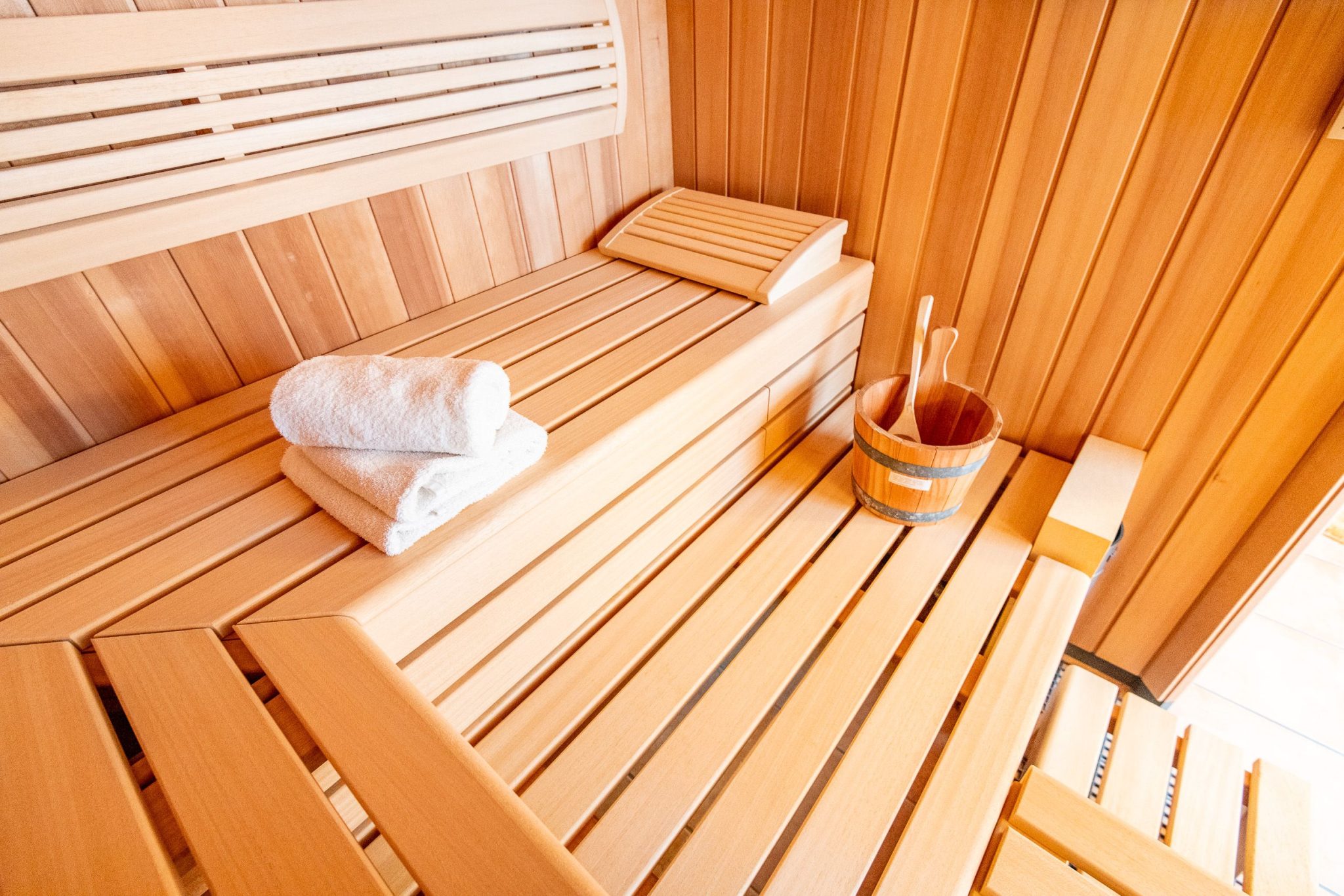 Sauna in Ferienhaus auf Sylt