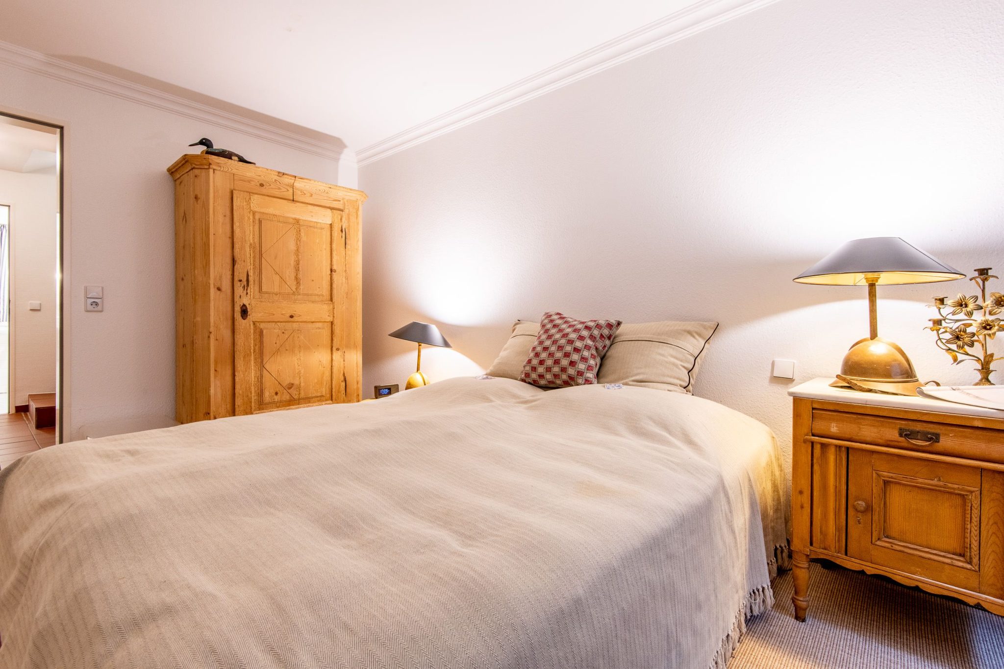 Doppelbett in Ferienhaus auf Sylt