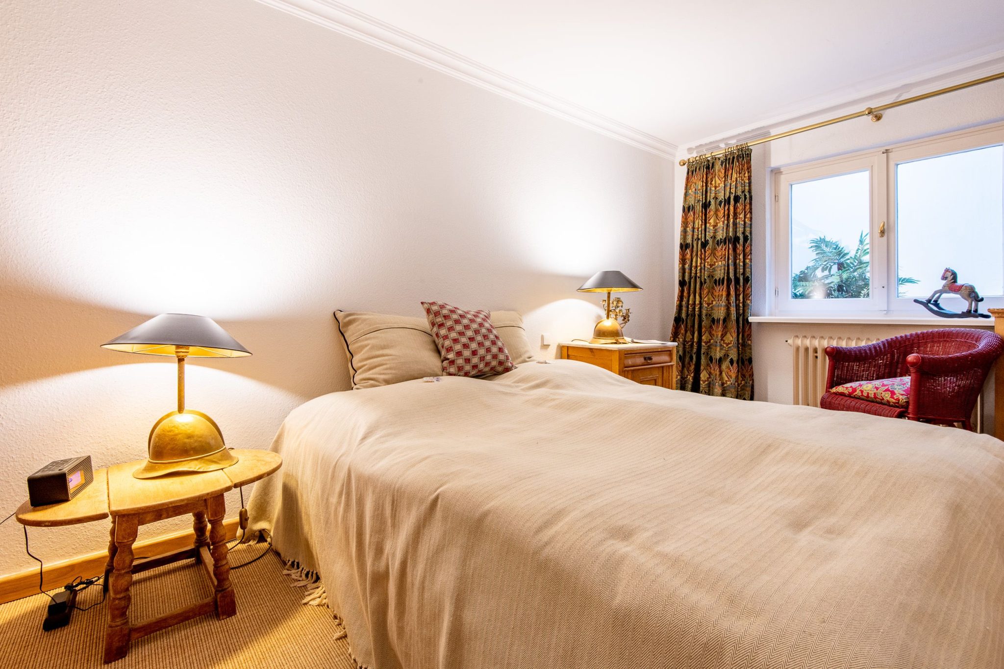 Doppelbett in Ferienhaus auf Sylt