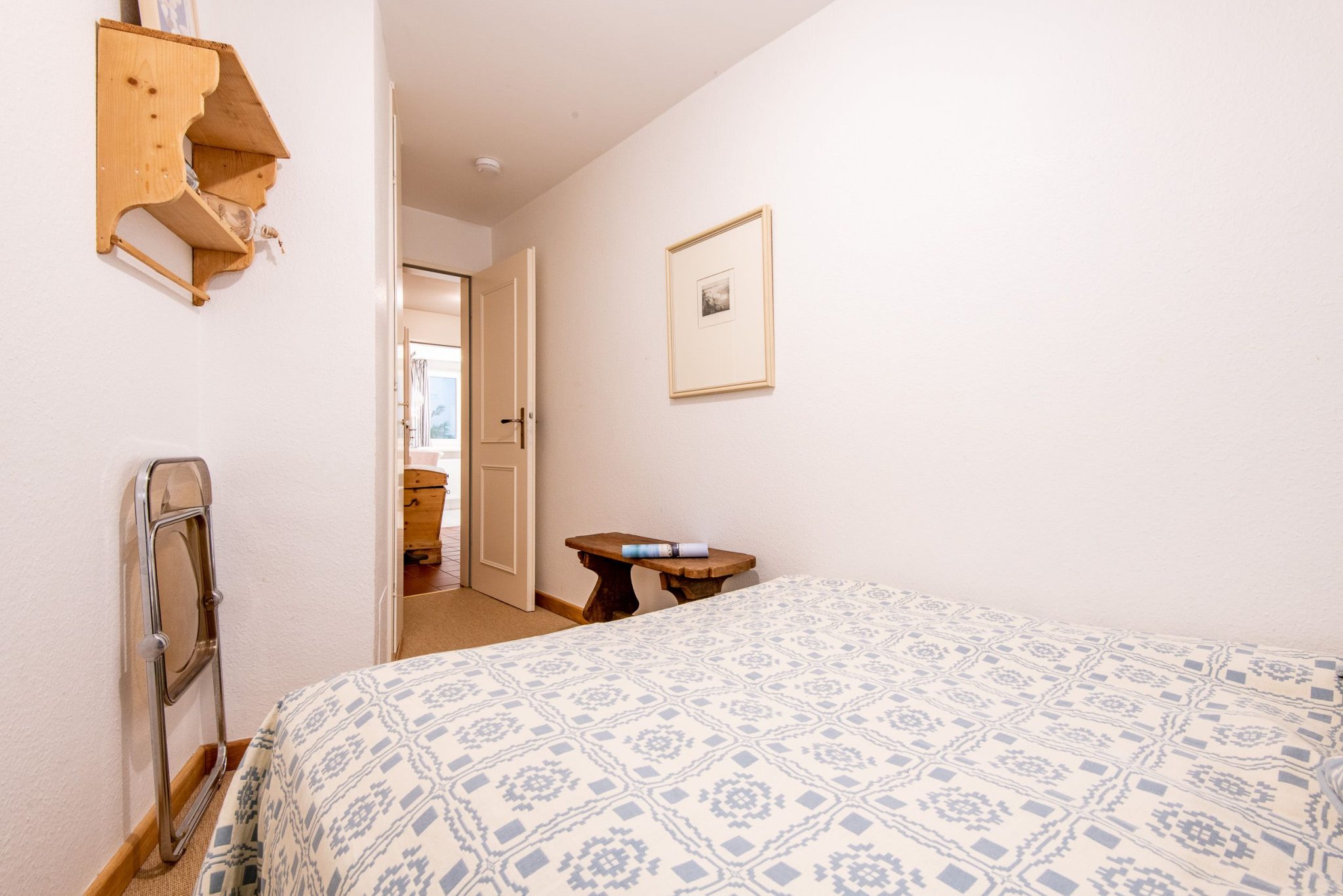 Doppelbett in Ferienhaus auf Sylt