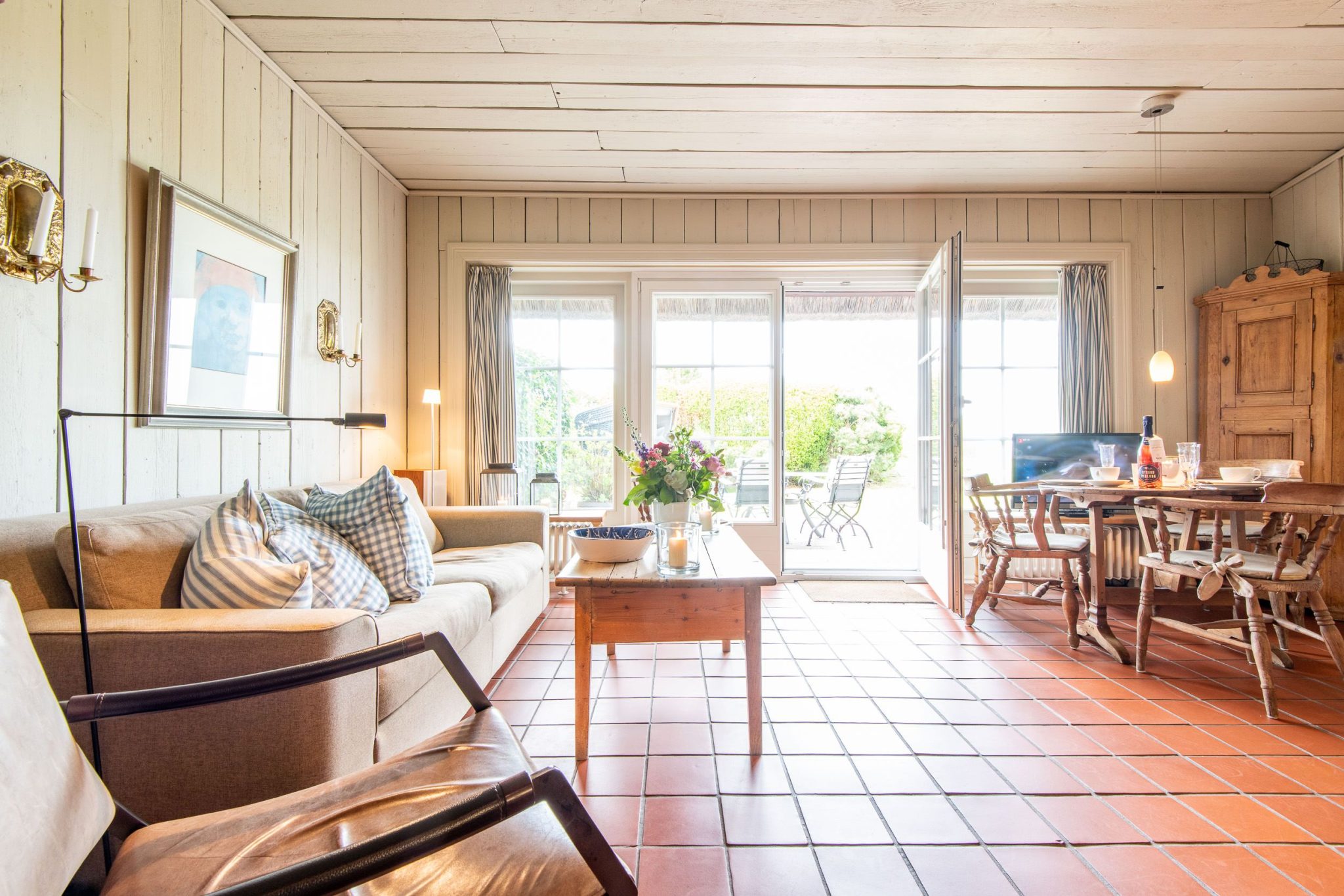Sofa in Ferienhaus auf Sylt