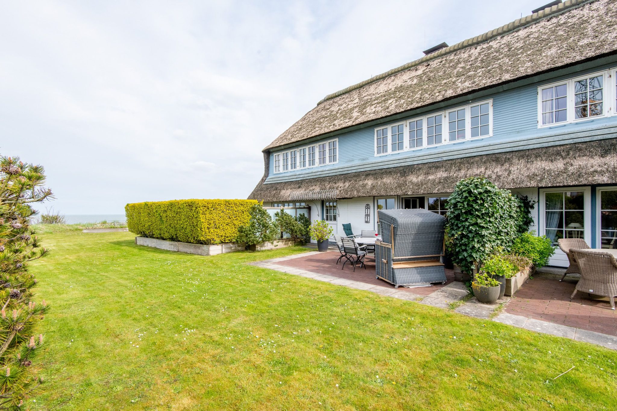 Terrasse in Ferienhaus auf Sylt