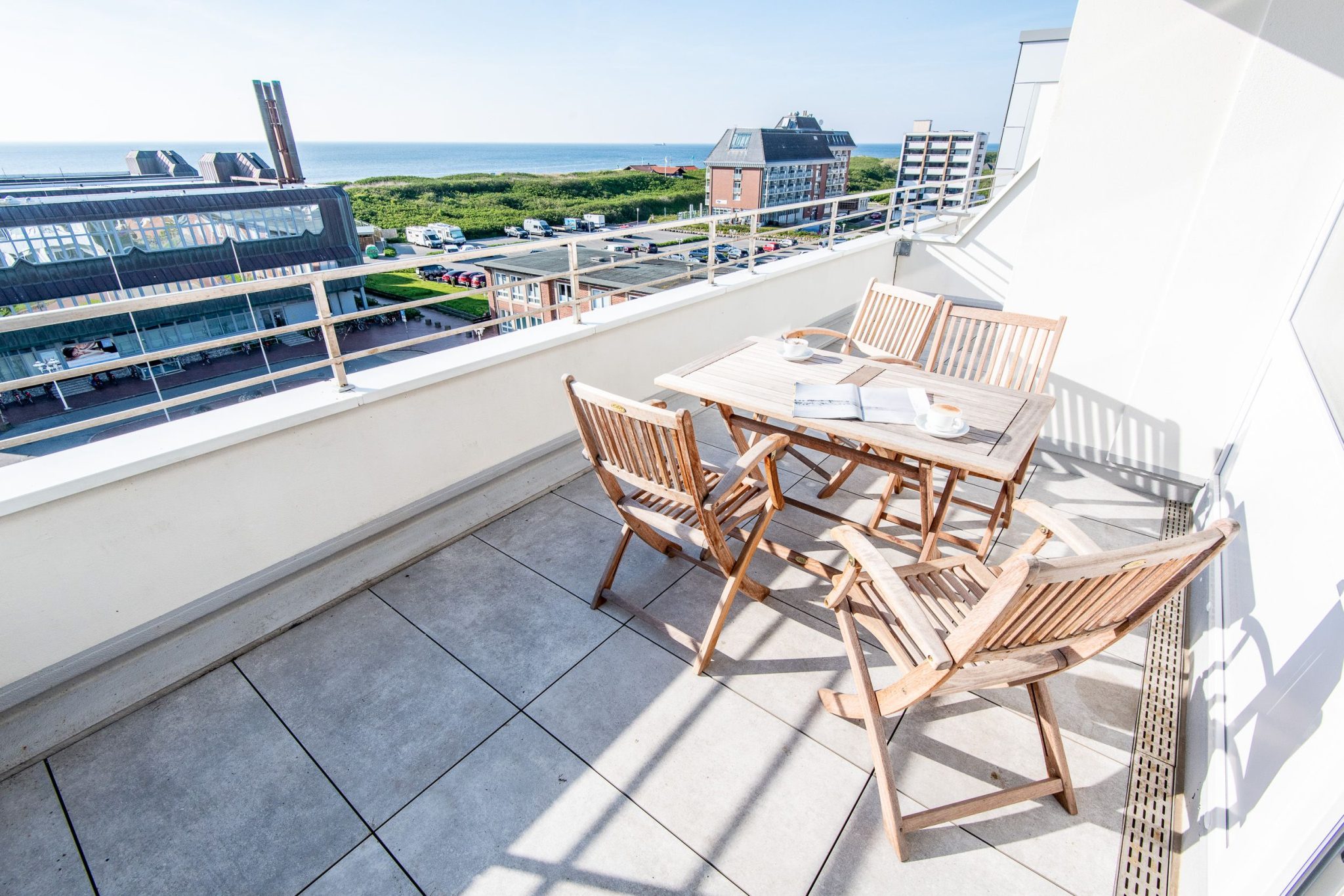 Balkon in Ferienhaus auf Sylt