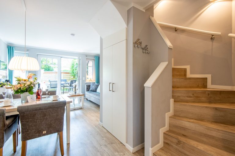 Treppe und Garderobe in Ferienwohnung auf Sylt