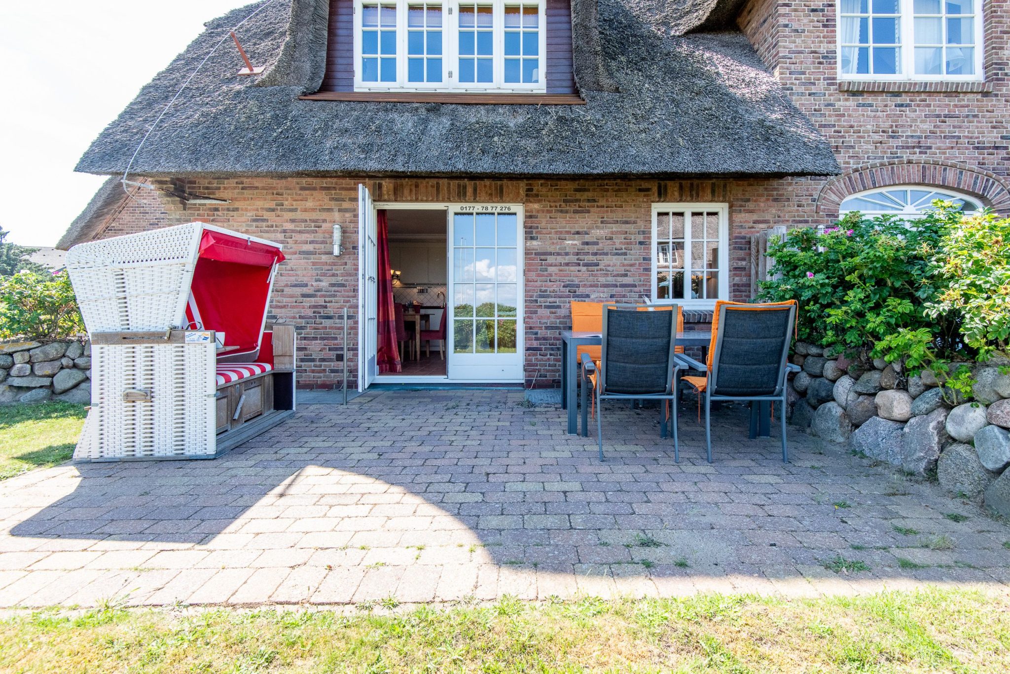 Terrasse in Ferienhaus auf Sylt