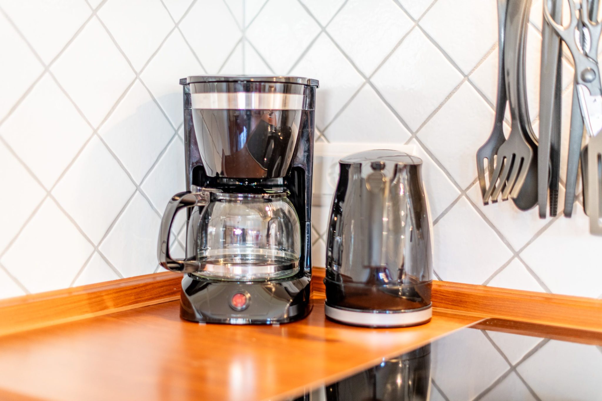 Kaffeekocher in Ferienhaus auf Sylt