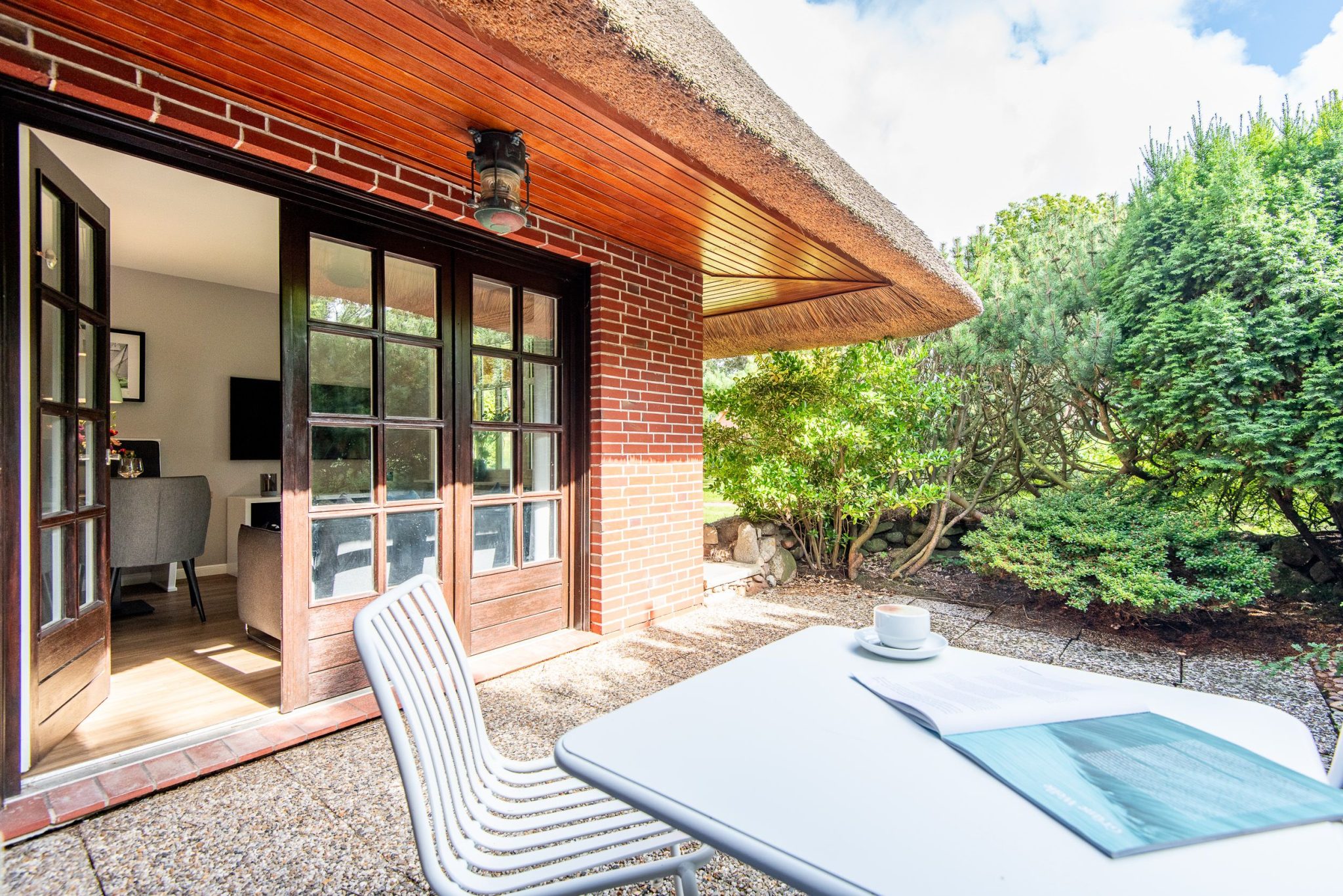 Terrasse und Außenmöbel in Ferienhaus auf Sylt