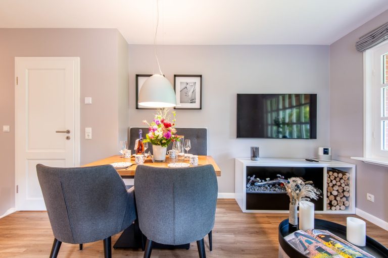 Esszimmer in Ferienhaus auf Sylt