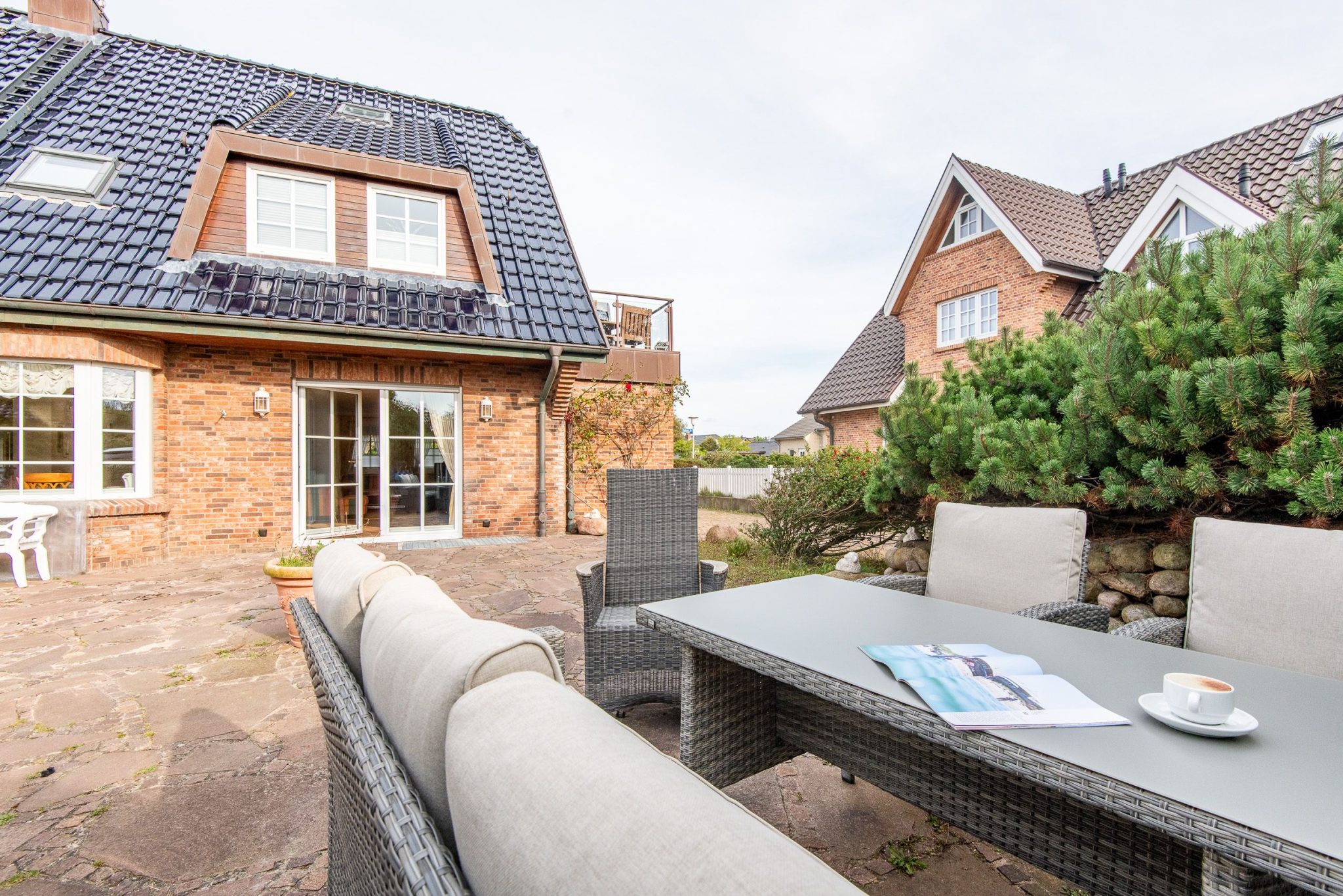 Terrasse in Ferienhaus auf Sylt