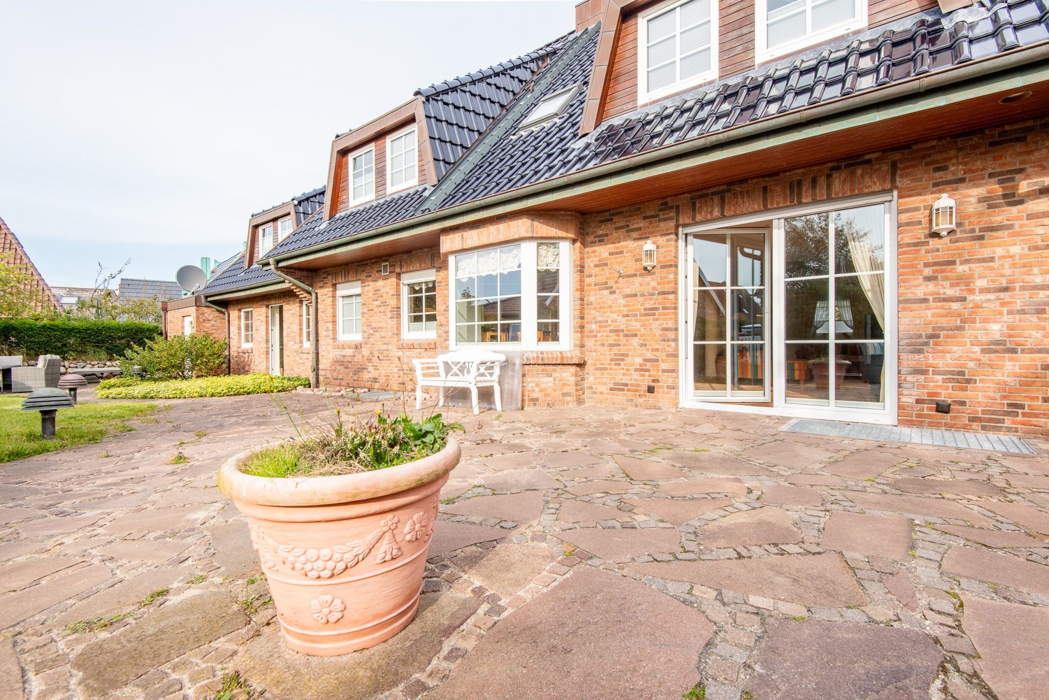 Terrasse in Ferienhaus auf Sylt