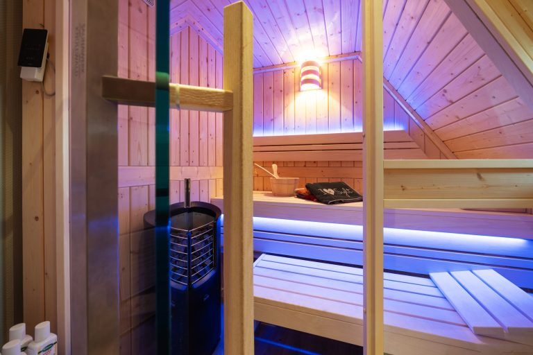 Sauna in Ferienhaus auf Sylt