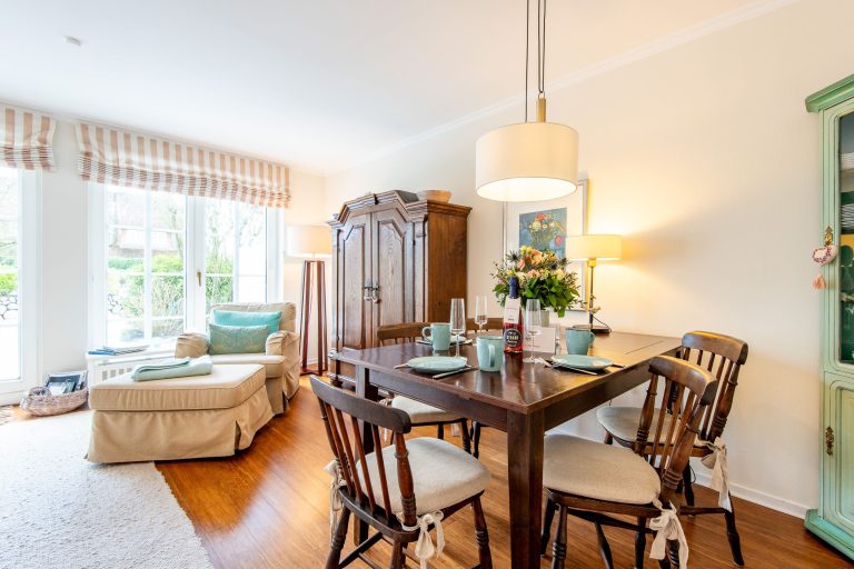 Esszimmer in Ferienhaus auf Sylt