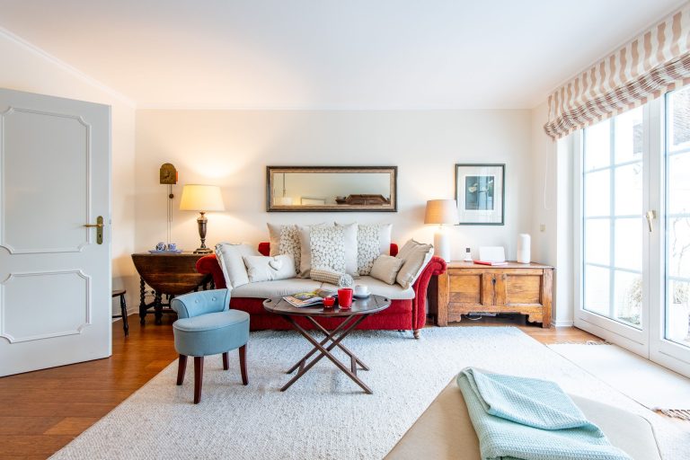 Sofa in Ferienhaus auf Sylt