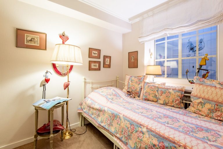 Bett in Ferienhaus auf Sylt