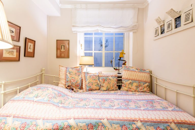 Bett in Ferienhaus auf Sylt