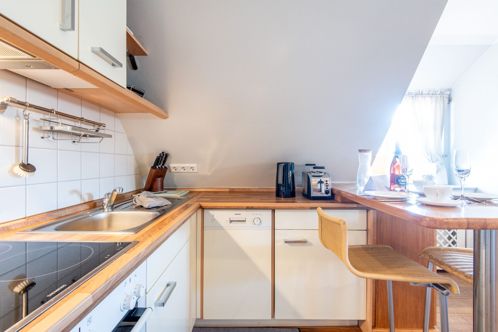 Küche in Ferienhaus auf Sylt