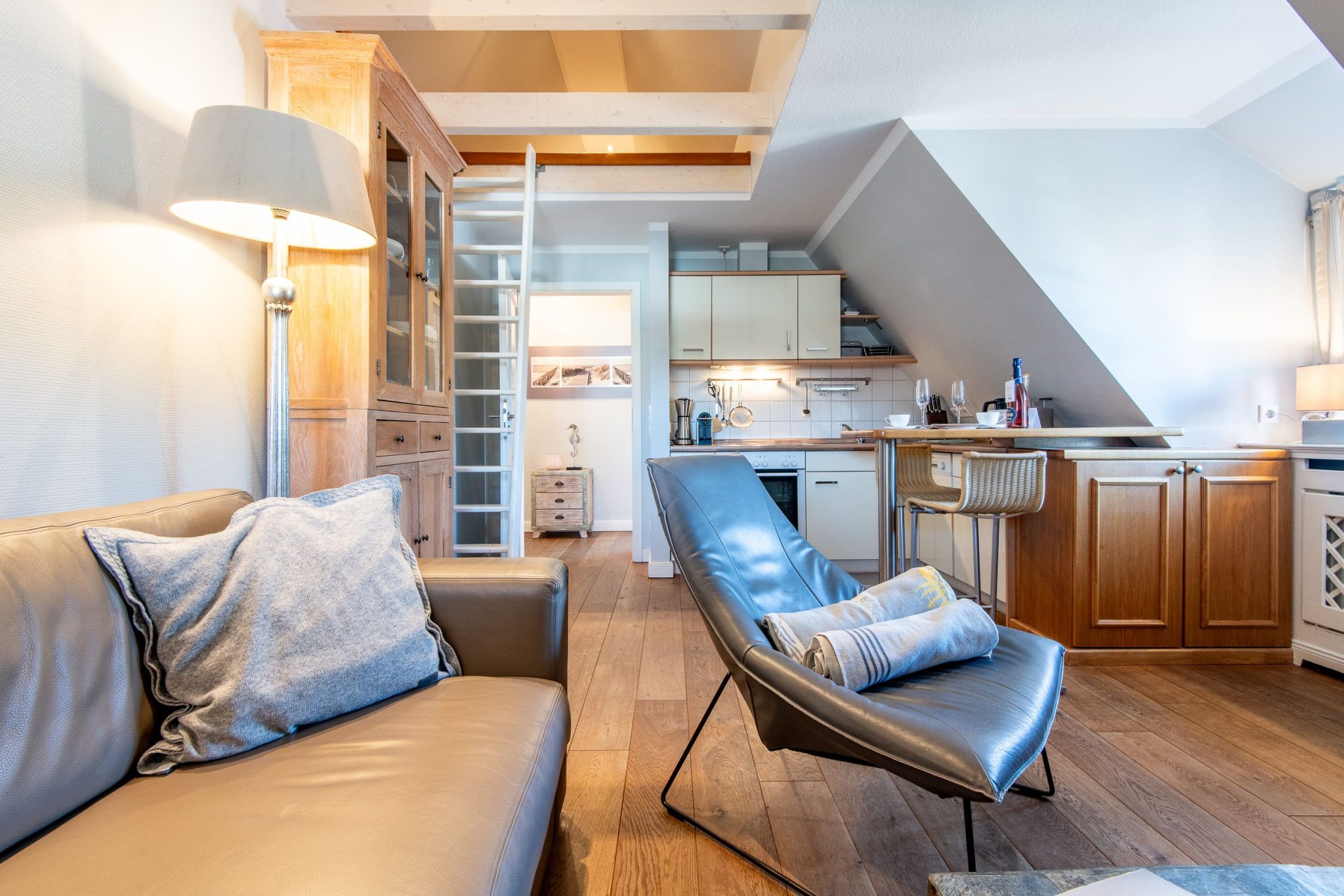 Wohnzimmer in Ferienhaus auf Sylt