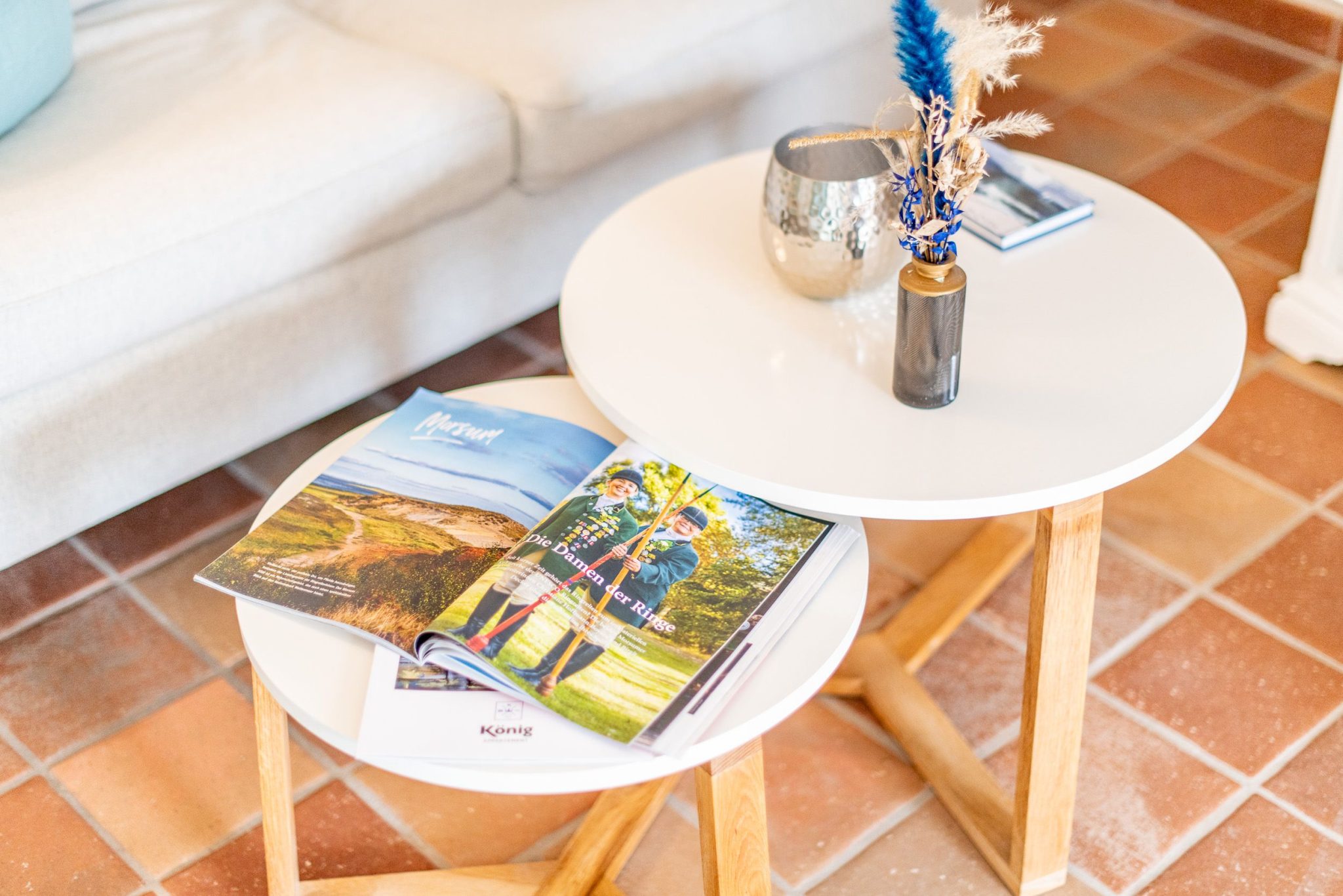Couchtisch in Ferienhaus auf Sylt