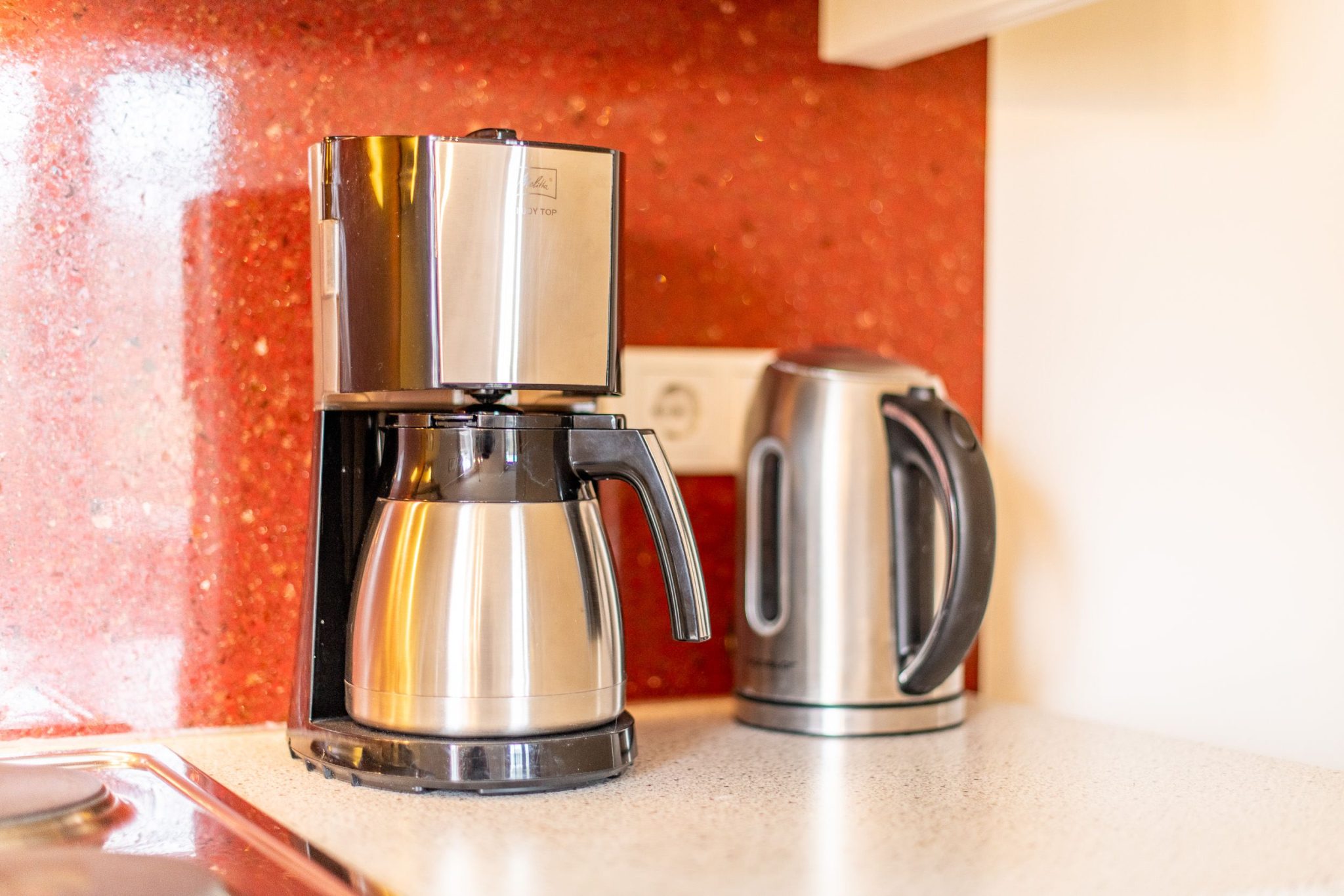 Kaffeemaschine in Ferienhaus auf Sylt