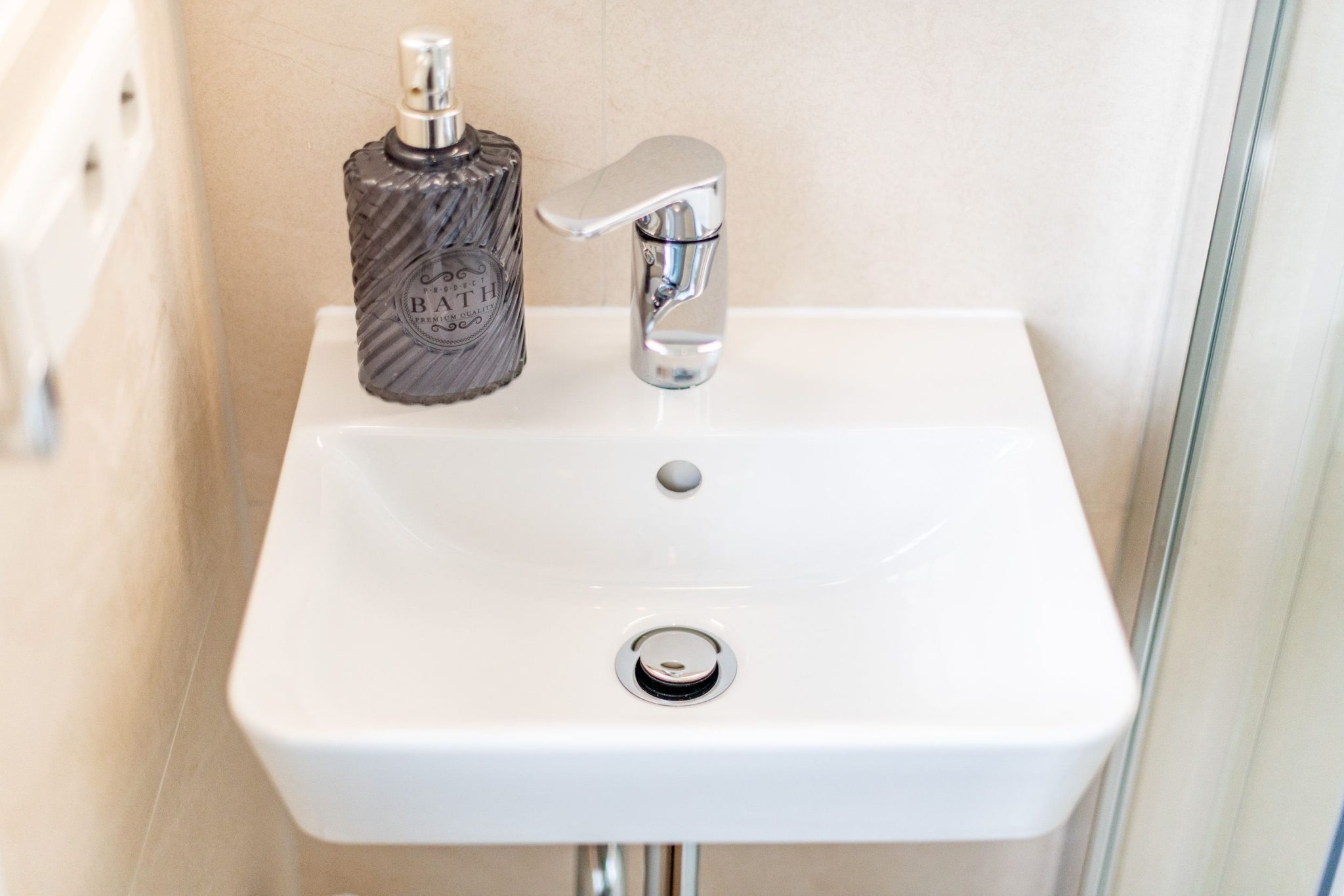 Badezimmer in Ferienhaus auf Sylt