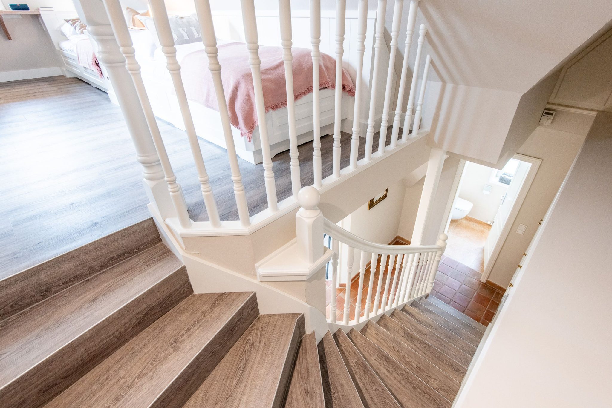 Treppe in Ferienhaus auf Sylt