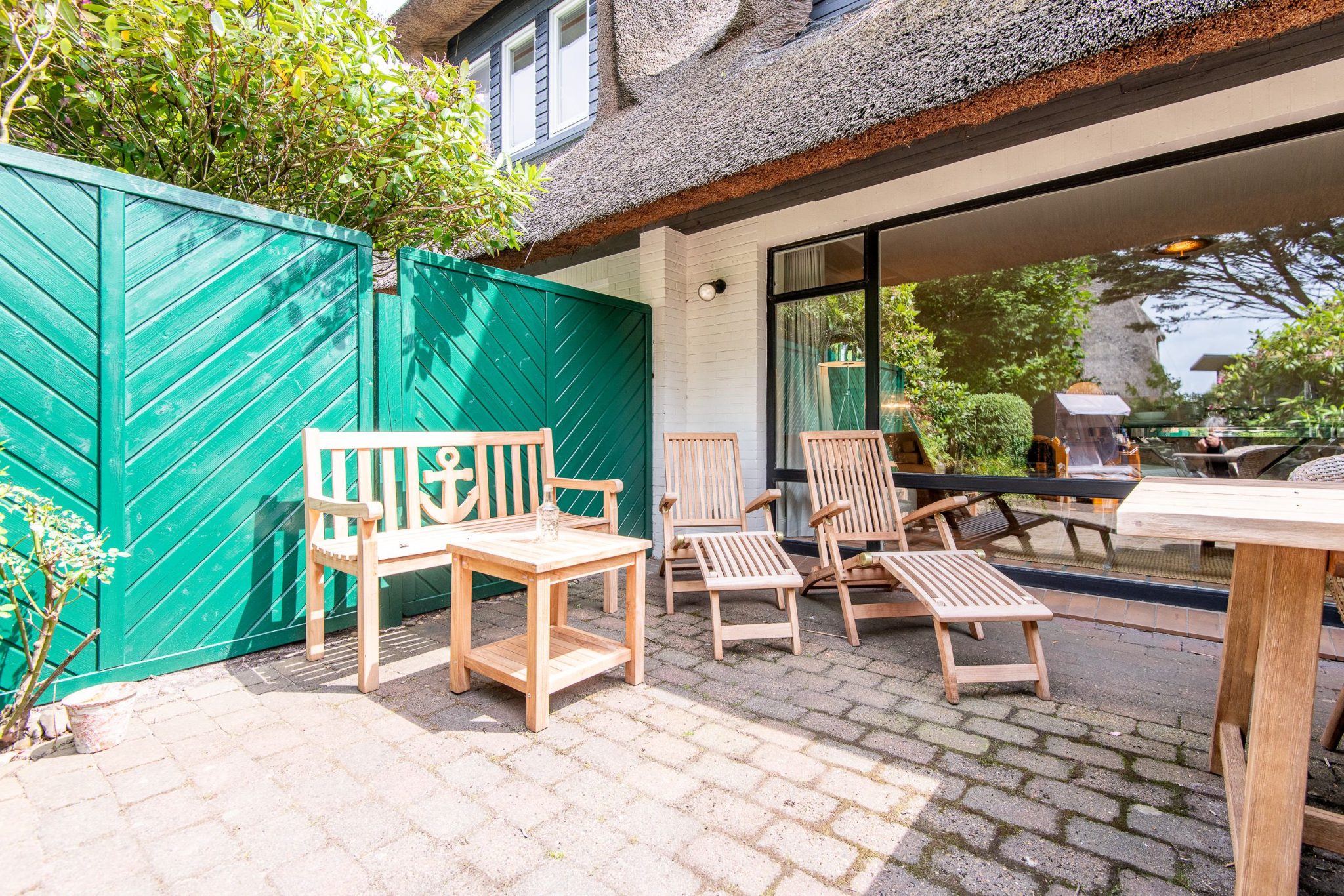 Terrasse in Ferienhaus auf Sylt