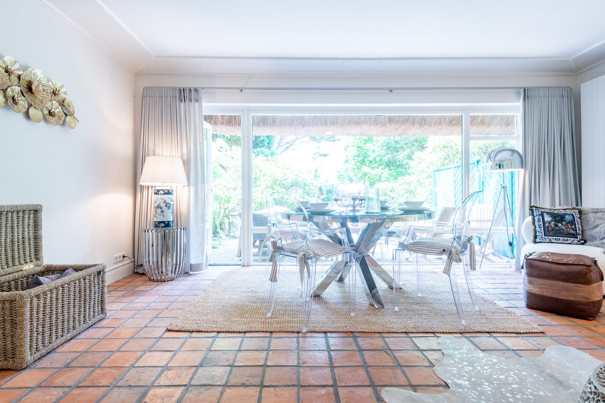 Essbereich mit Stühlen in Ferienhaus auf Sylt