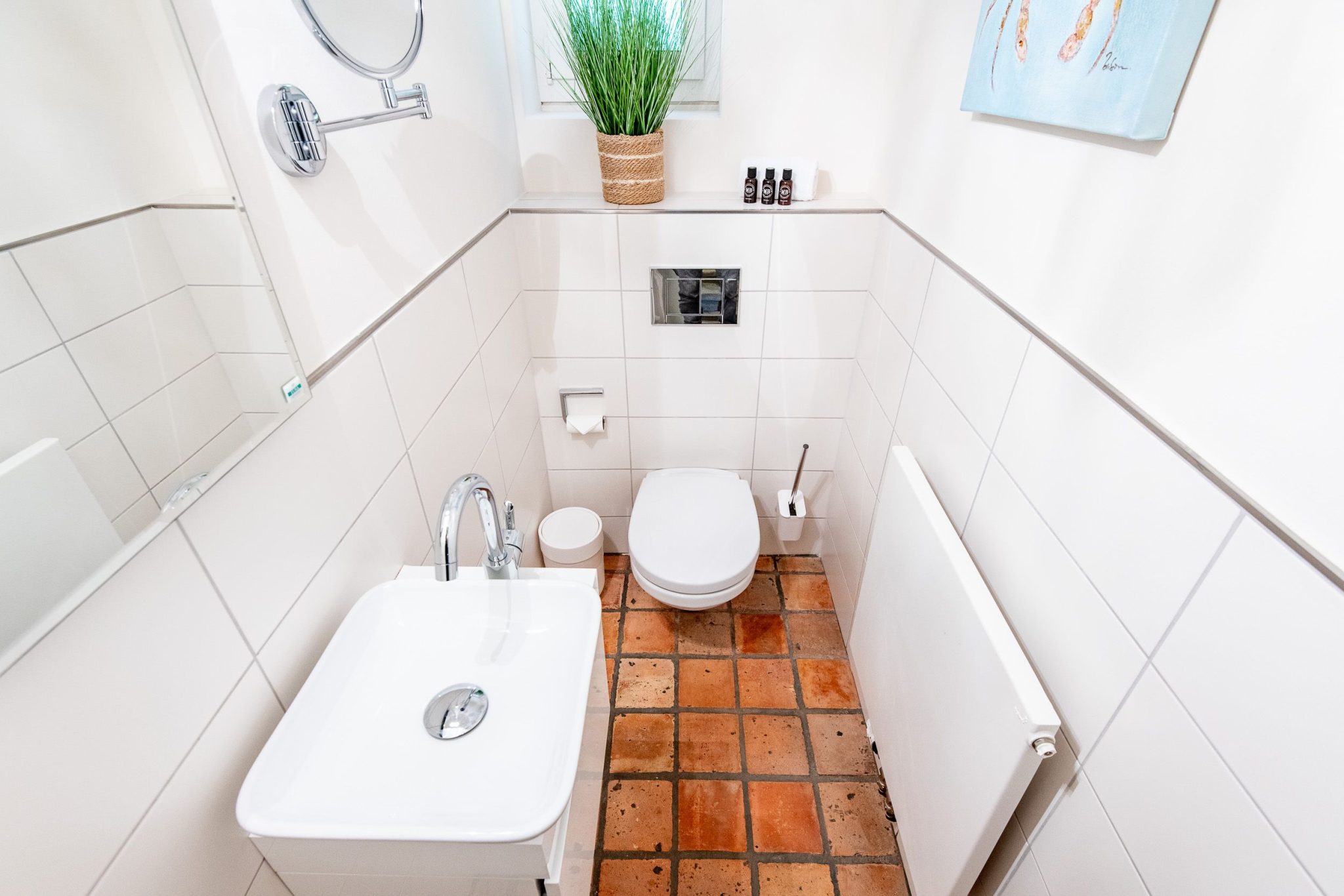 Badezimmer in Ferienhaus auf Sylt