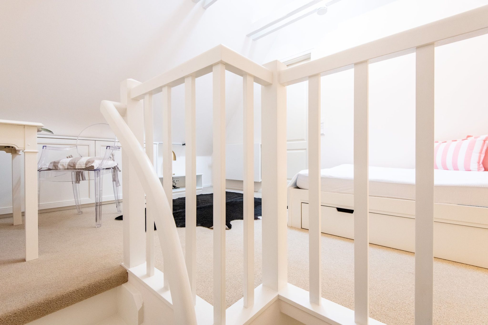 Schlafzimmer mit Einzelmenschen in Ferienhaus auf Sylt