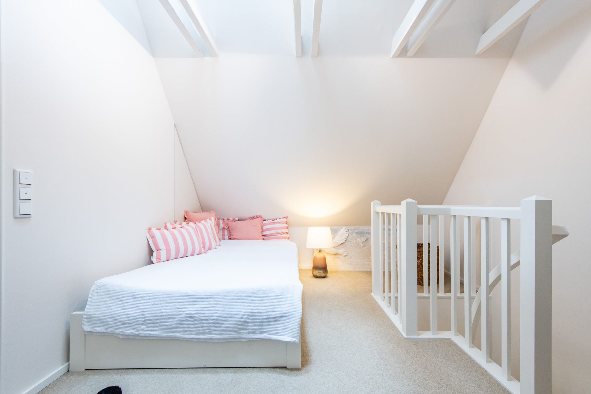 Einzelbett in Ferienhaus auf Sylt