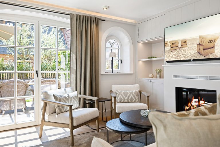 Wohnbereich in Ferienhaus auf Sylt