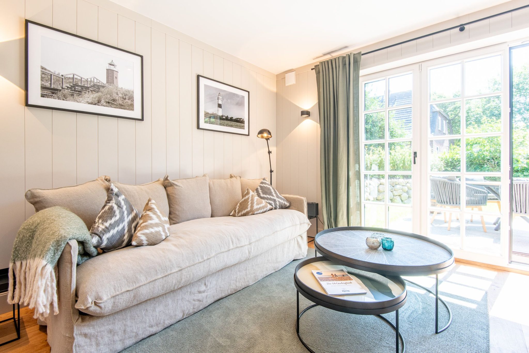 Sofa in Ferienhaus auf Sylt
