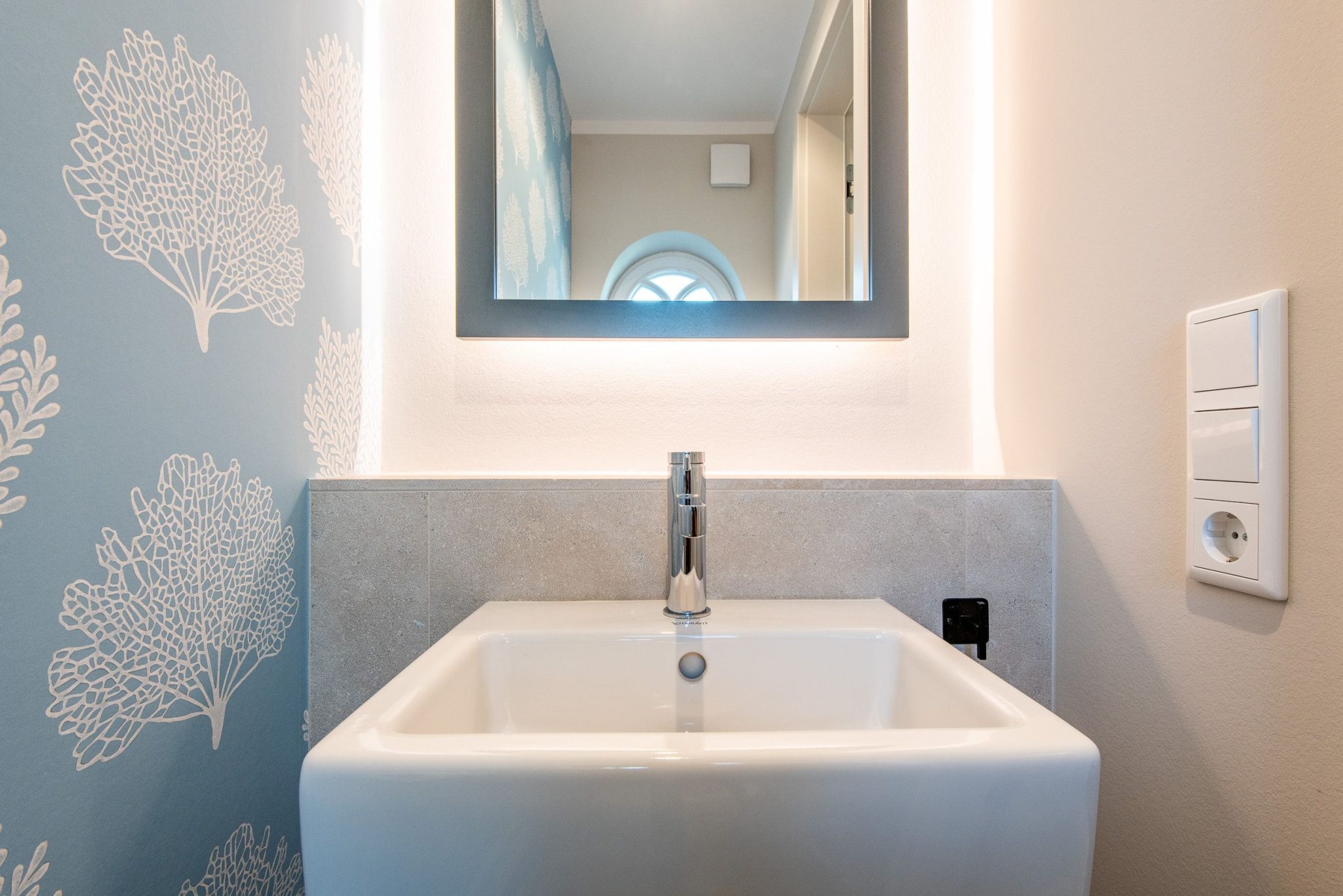 Badezimmer in Ferienhaus auf Sylt